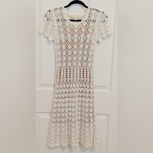 Michael Kors Dresses & Skirts - Michael Kors Ivory Crochet Mini Dress